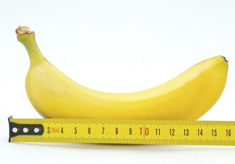 Penisgröße am Beispiel einer Banane messen